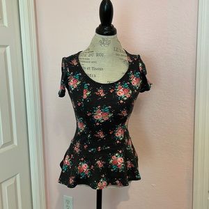 Kirra Heart Cut-out Peplum Top